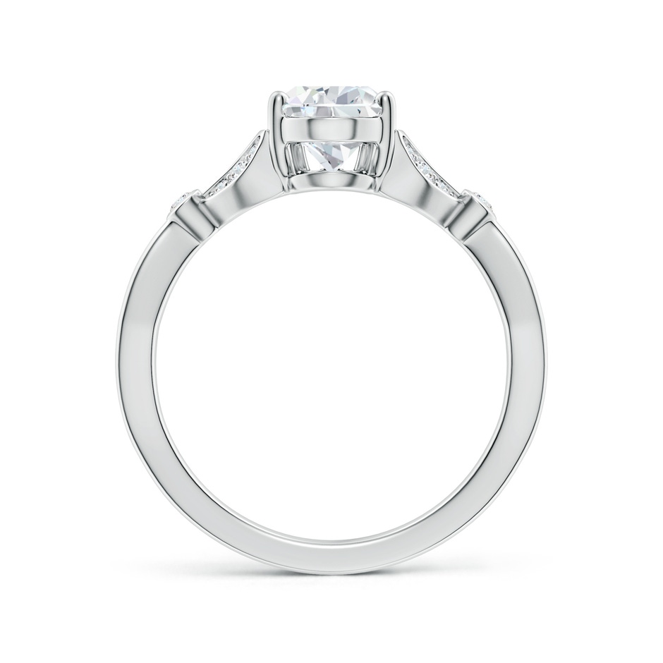9.5x6mm GVS2 Nature-Inspired Pear Diamond Engagement Ring with Leaf Motifs in 18K White Gold side 199