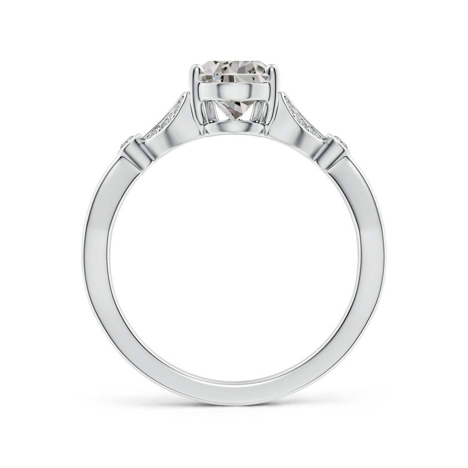 9.5x6mm KI3 Nature-Inspired Pear Diamond Engagement Ring with Leaf Motifs in White Gold side 199