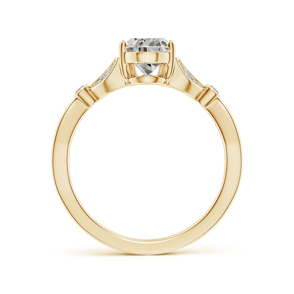 9.5x6mm KI3 Nature-Inspired Pear Diamond Engagement Ring with Leaf Motifs in Yellow Gold side 199