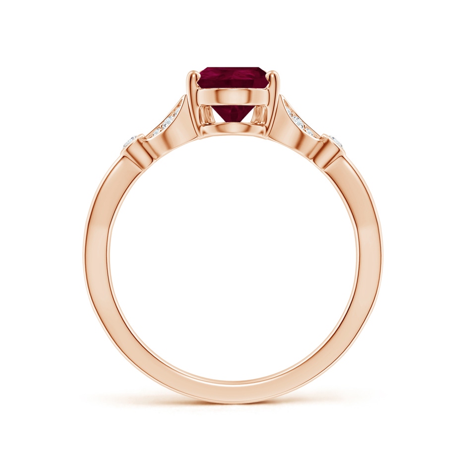 8x6mm A Nature-Inspired Pear Ruby Engagement Ring with Leaf Motifs in Rose Gold side 199