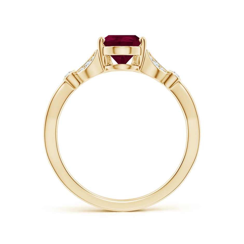 8x6mm A Nature-Inspired Pear Ruby Engagement Ring with Leaf Motifs in Yellow Gold side 199