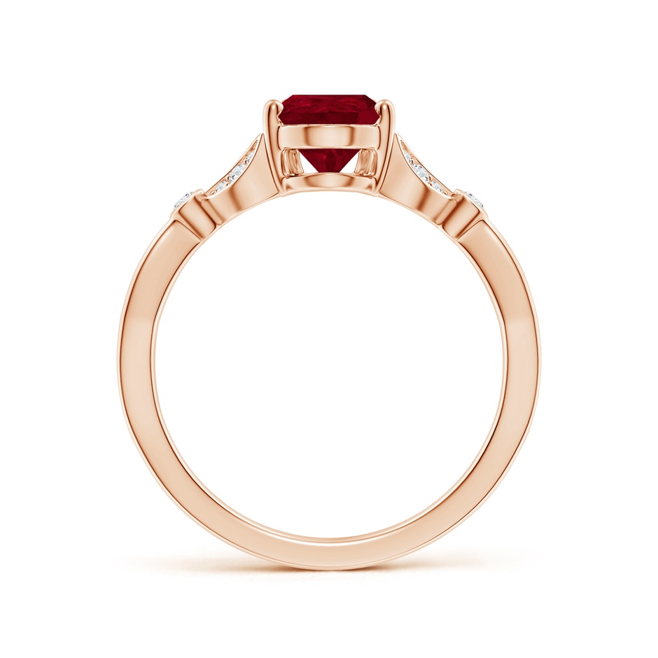 8x6mm AA Nature-Inspired Pear Ruby Engagement Ring with Leaf Motifs in Rose Gold side 199