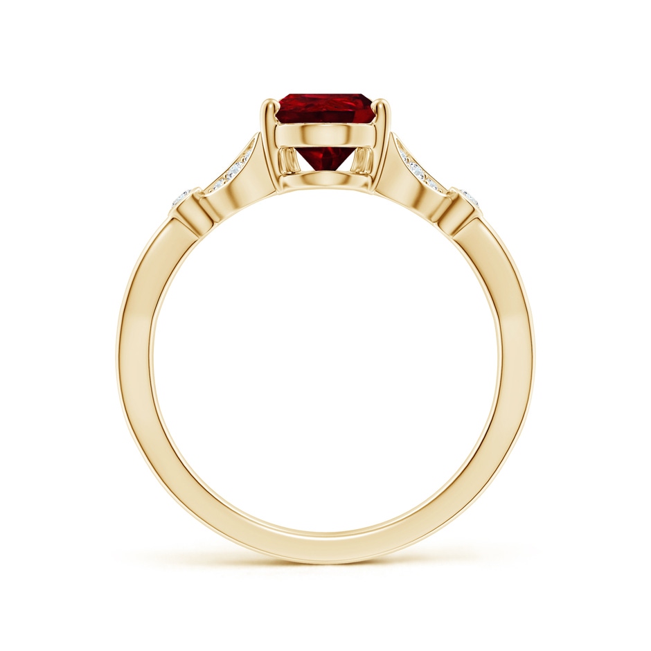 8x6mm AAAA Nature-Inspired Pear Ruby Engagement Ring with Leaf Motifs in Yellow Gold side 199