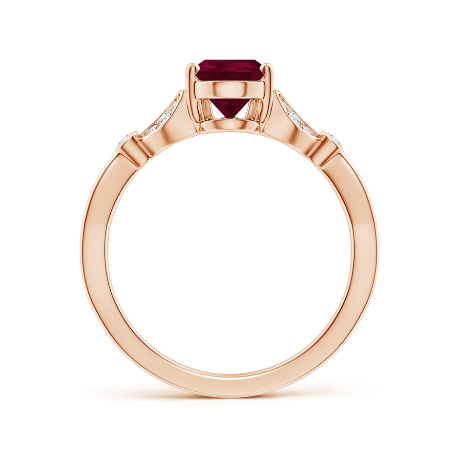9x7mm A Nature-Inspired Pear Ruby Engagement Ring with Leaf Motifs in Rose Gold side 199