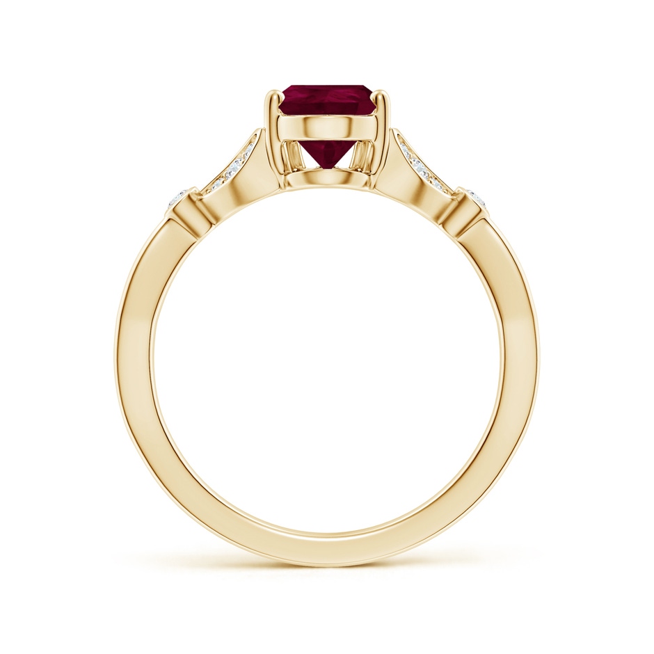 9x7mm A Nature-Inspired Pear Ruby Engagement Ring with Leaf Motifs in Yellow Gold side 199