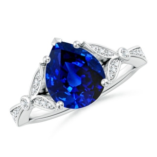 Pear Lab-Grown Lab Grown Blue Sapphire