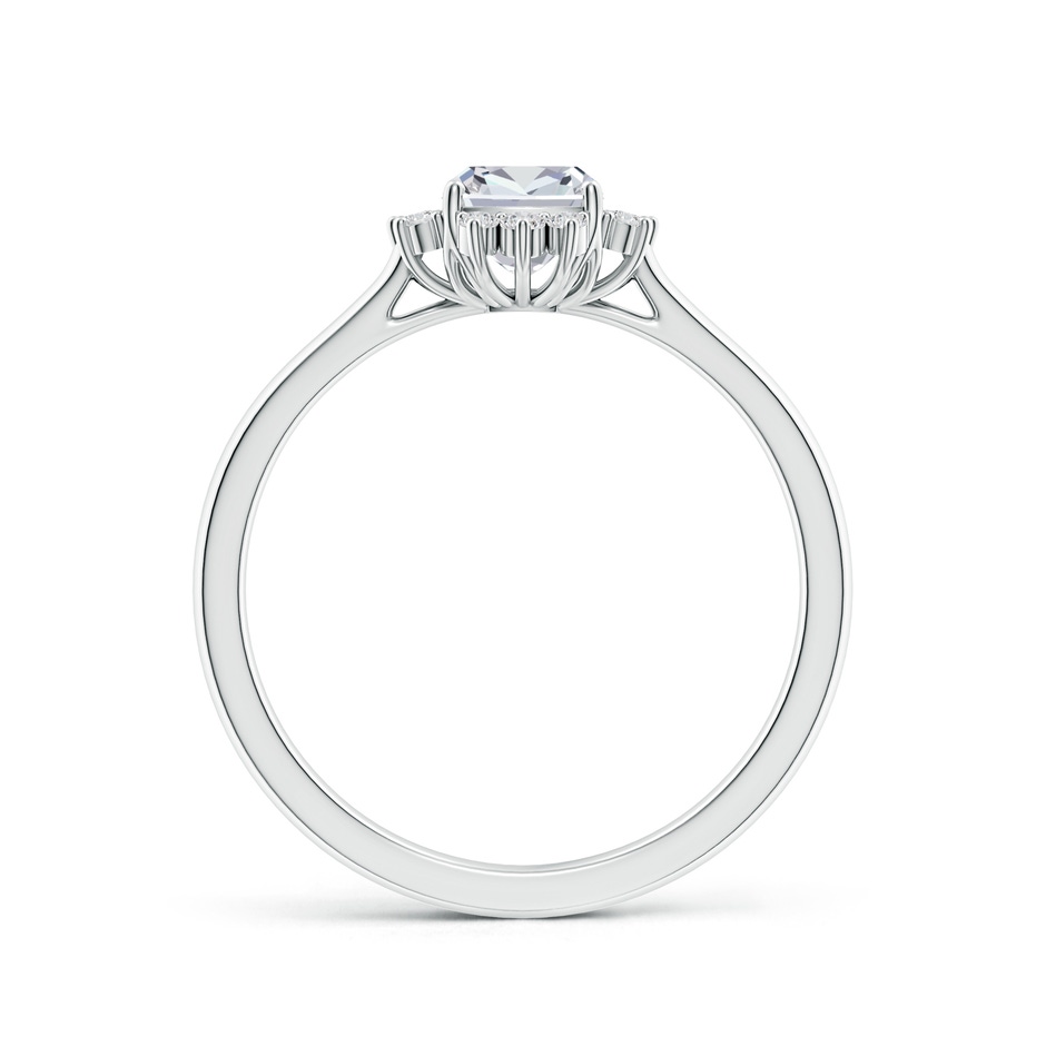 7x5mm HSI2 Prong-Set Cushion Rectangular Diamond Halo Engagement Ring in White Gold side 199