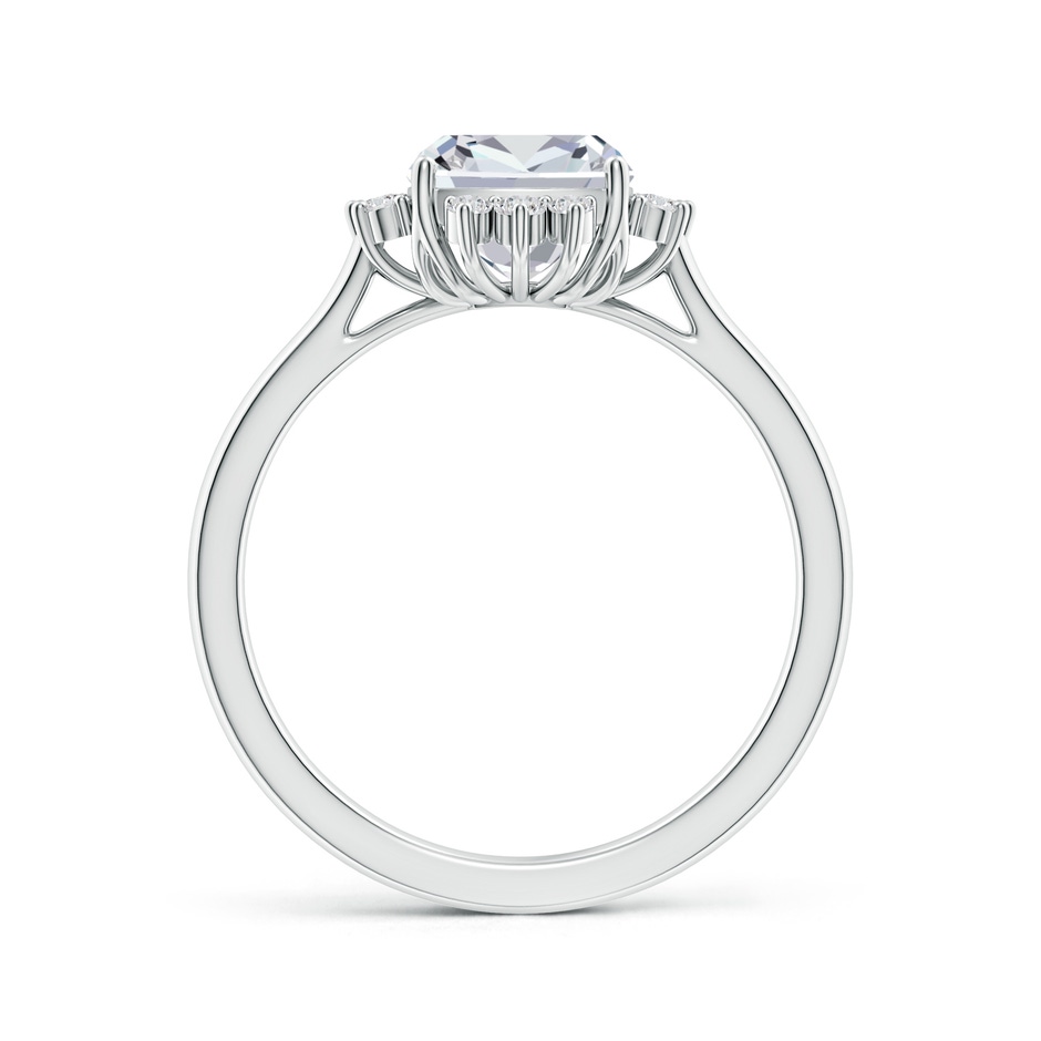 8.5x6.5mm HSI2 Prong-Set Cushion Rectangular Diamond Halo Engagement Ring in White Gold side 199