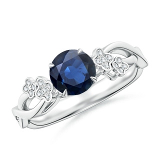Round AA Blue Sapphire