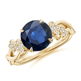 Round AA Blue Sapphire