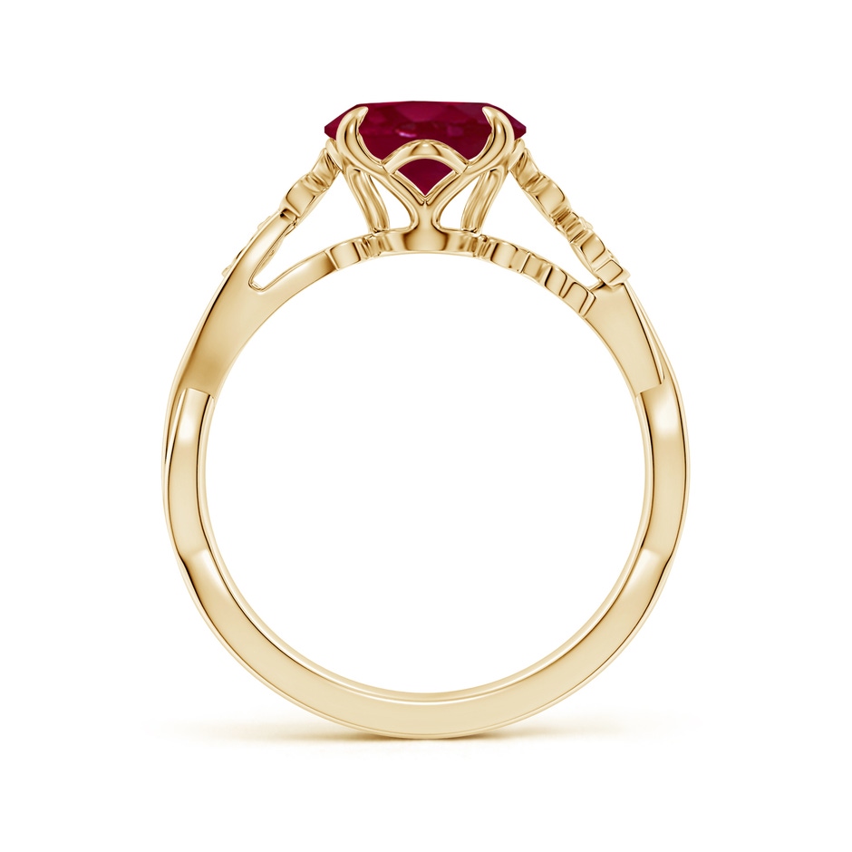 10x8mm A Nature-Inspired Oval Ruby Floral Engagement Ring in Yellow Gold side 199
