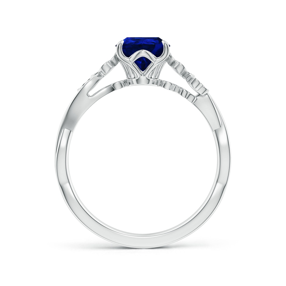 9x7mm Lab-Grown Nature-Inspired Pear Blue Sapphire Floral Engagement Ring in 18K White Gold side 199