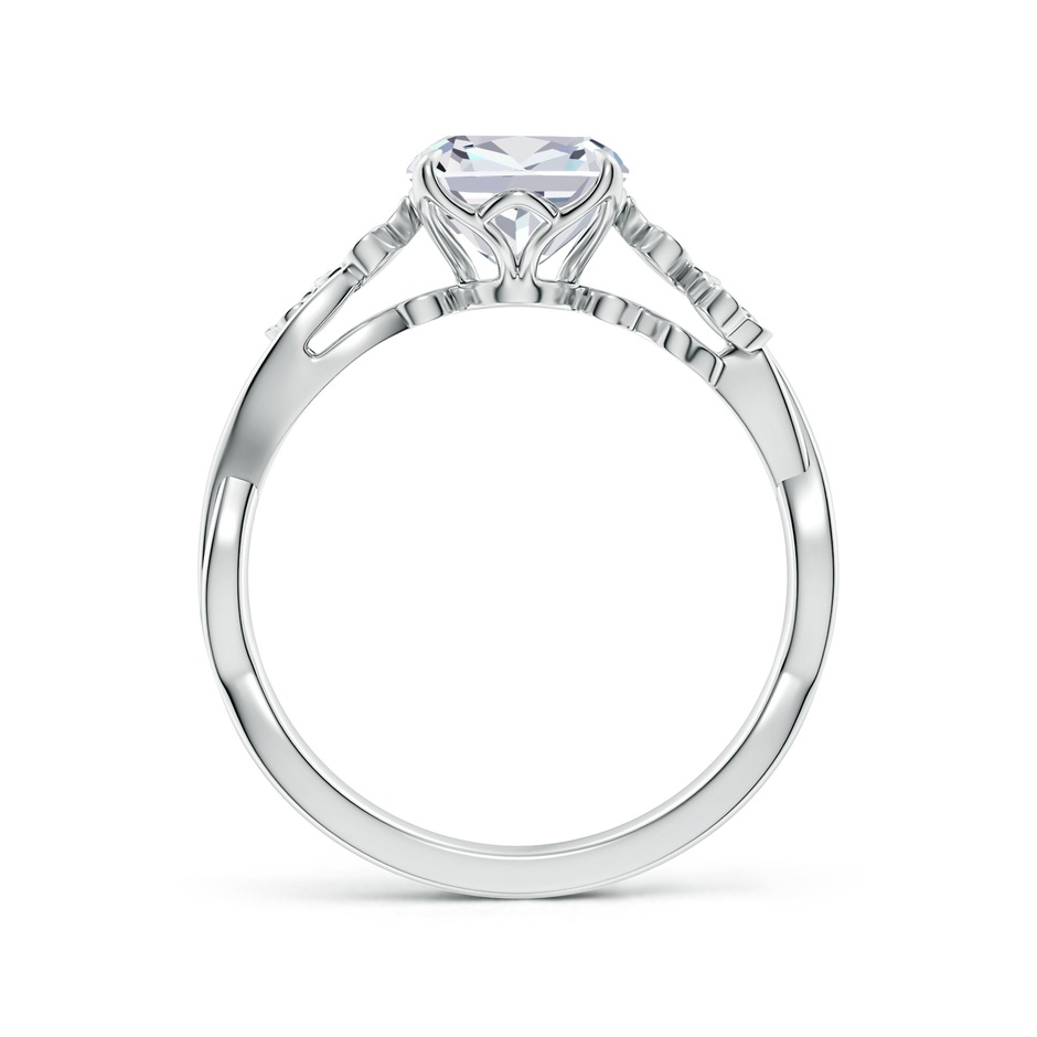 8.5x6.5mm GVS2 Nature-Inspired Cushion Rectangular Diamond Floral Engagement Ring in White Gold side 199