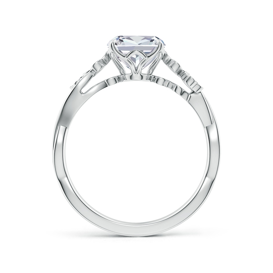 8.5x6.5mm HSI2 Nature-Inspired Cushion Rectangular Diamond Floral Engagement Ring in White Gold side 199