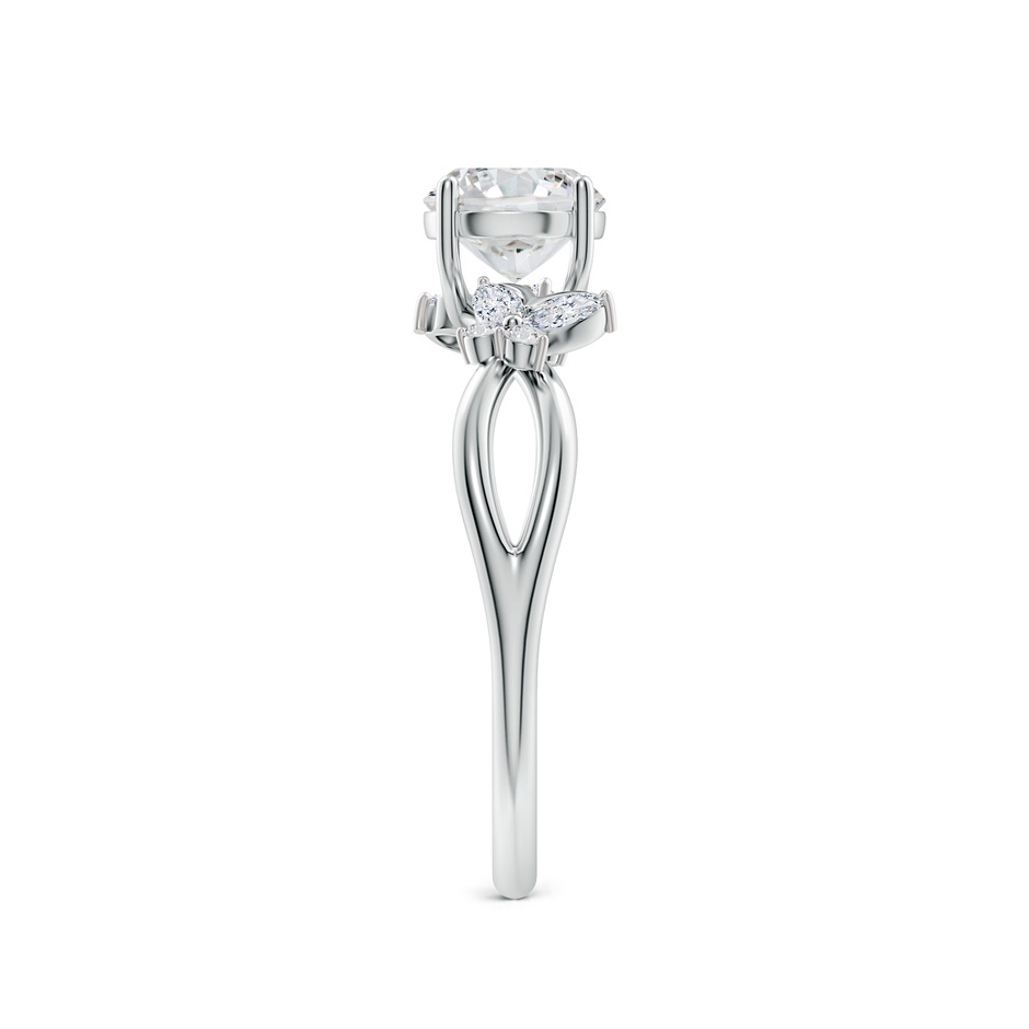 5.9mm HSI2 Round Diamond Butterfly Engagement Ring in White Gold side 299