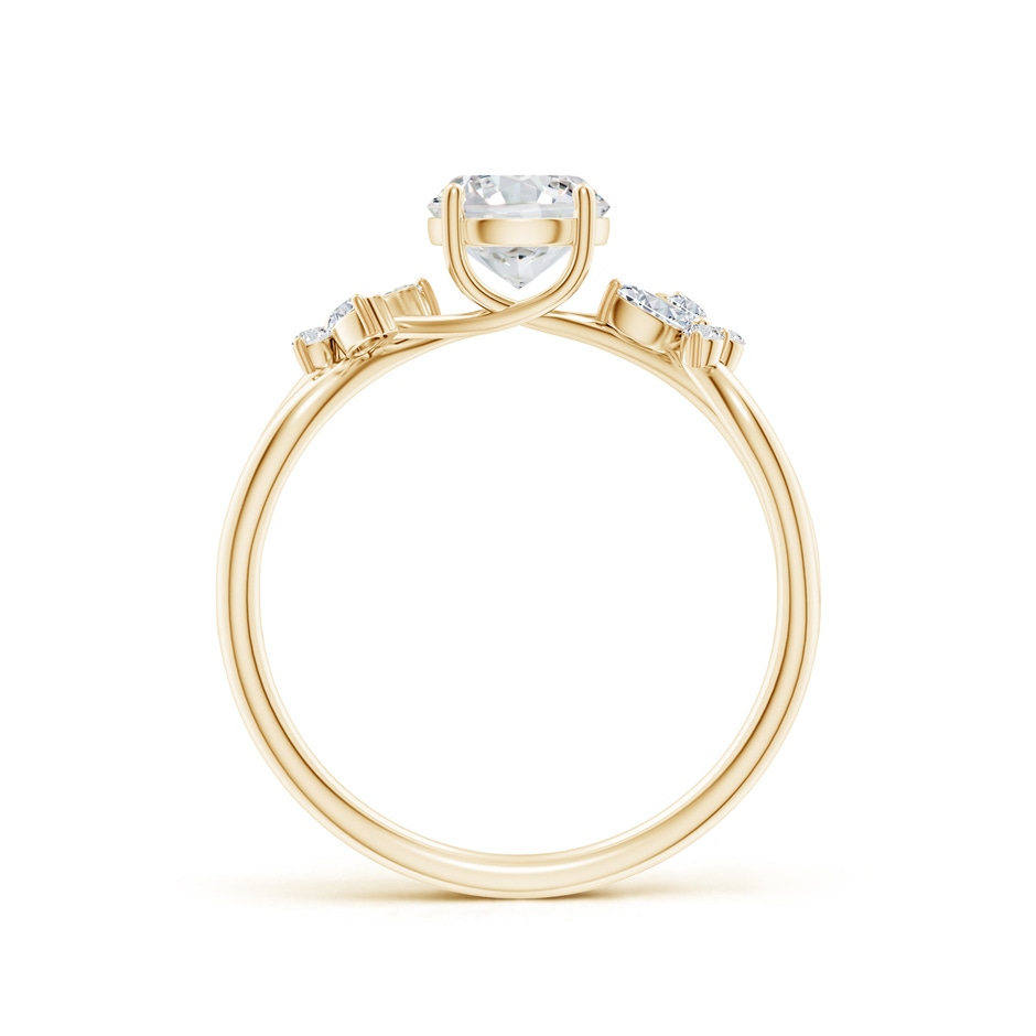 5.9mm HSI2 Round Diamond Butterfly Engagement Ring in Yellow Gold side 199