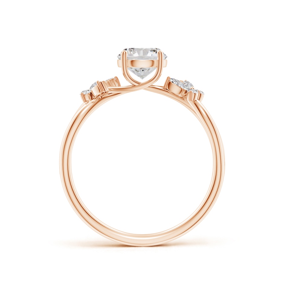 5.9mm IJI1I2 Round Diamond Butterfly Engagement Ring in Rose Gold side 199