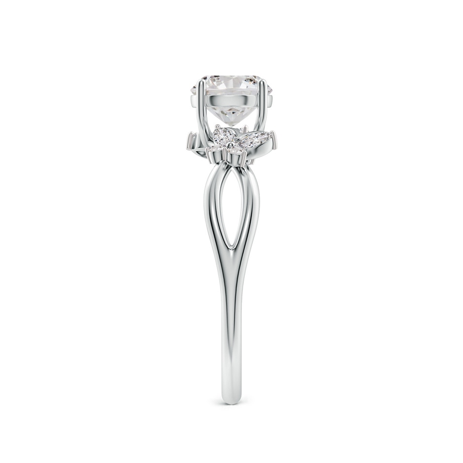 5.9mm IJI1I2 Round Diamond Butterfly Engagement Ring in White Gold side 299