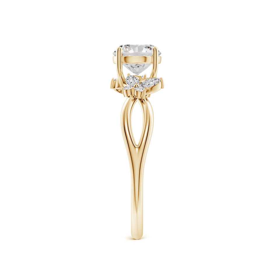 5.9mm IJI1I2 Round Diamond Butterfly Engagement Ring in Yellow Gold side 299