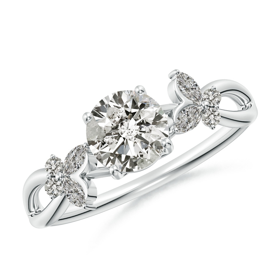 5.9mm KI3 Round Diamond Butterfly Engagement Ring in P950 Platinum 