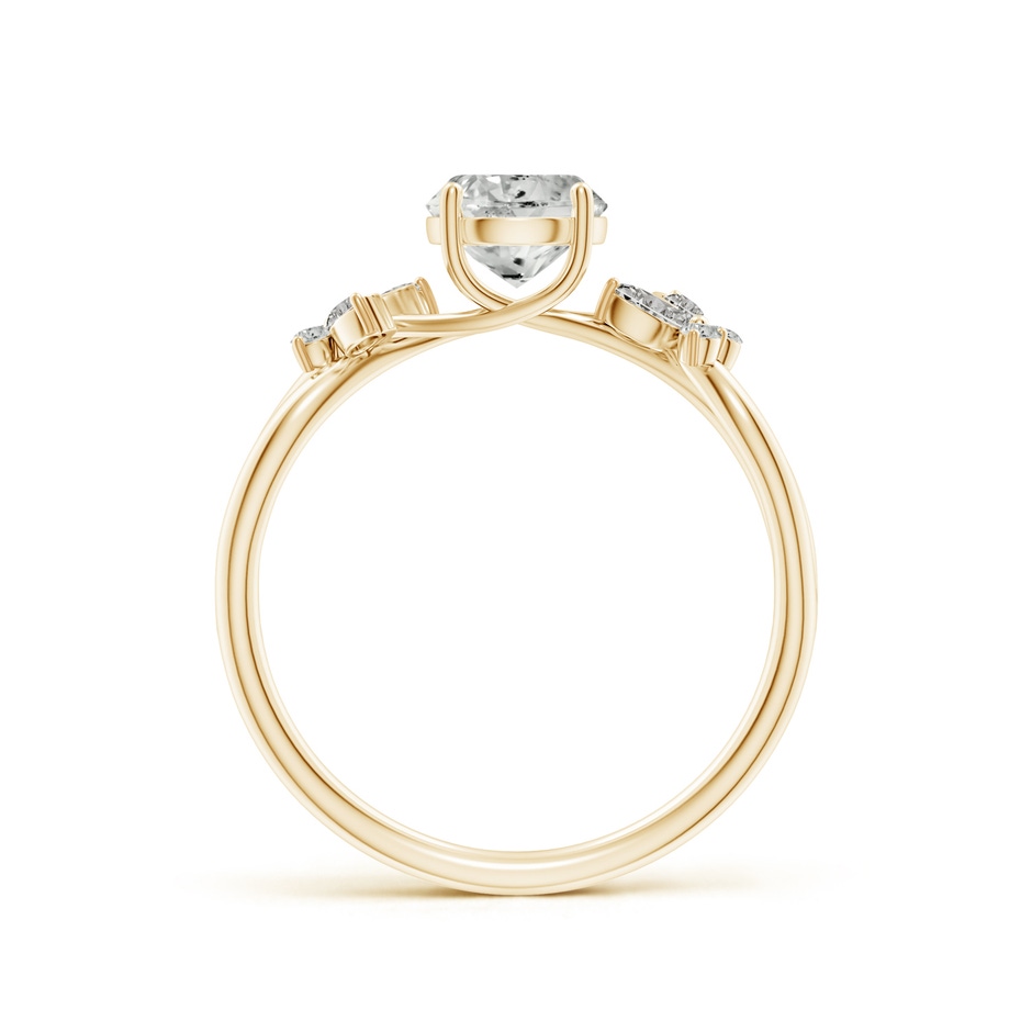 5.9mm KI3 Round Diamond Butterfly Engagement Ring in Yellow Gold side 199