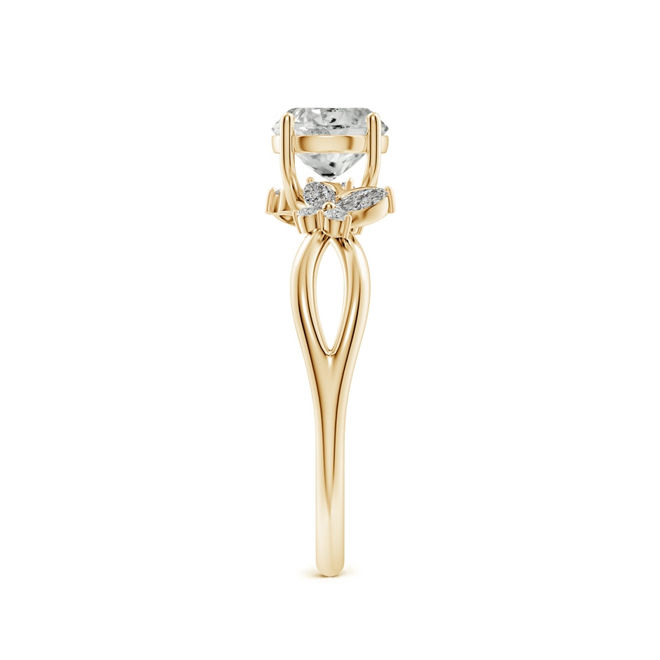5.9mm KI3 Round Diamond Butterfly Engagement Ring in Yellow Gold side 299