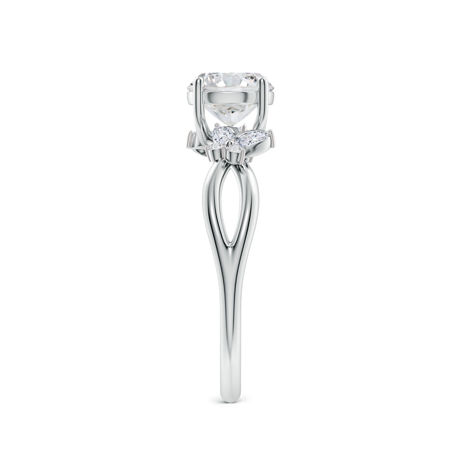 6.4mm HSI2 Round Diamond Butterfly Engagement Ring in White Gold side 299