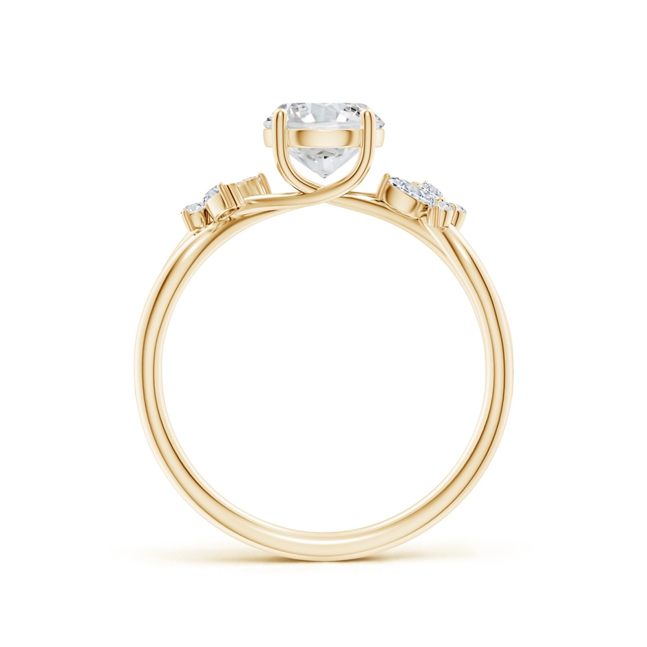 6.4mm HSI2 Round Diamond Butterfly Engagement Ring in Yellow Gold side 199