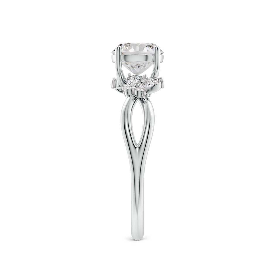 6.4mm IJI1I2 Round Diamond Butterfly Engagement Ring in P950 Platinum side 299