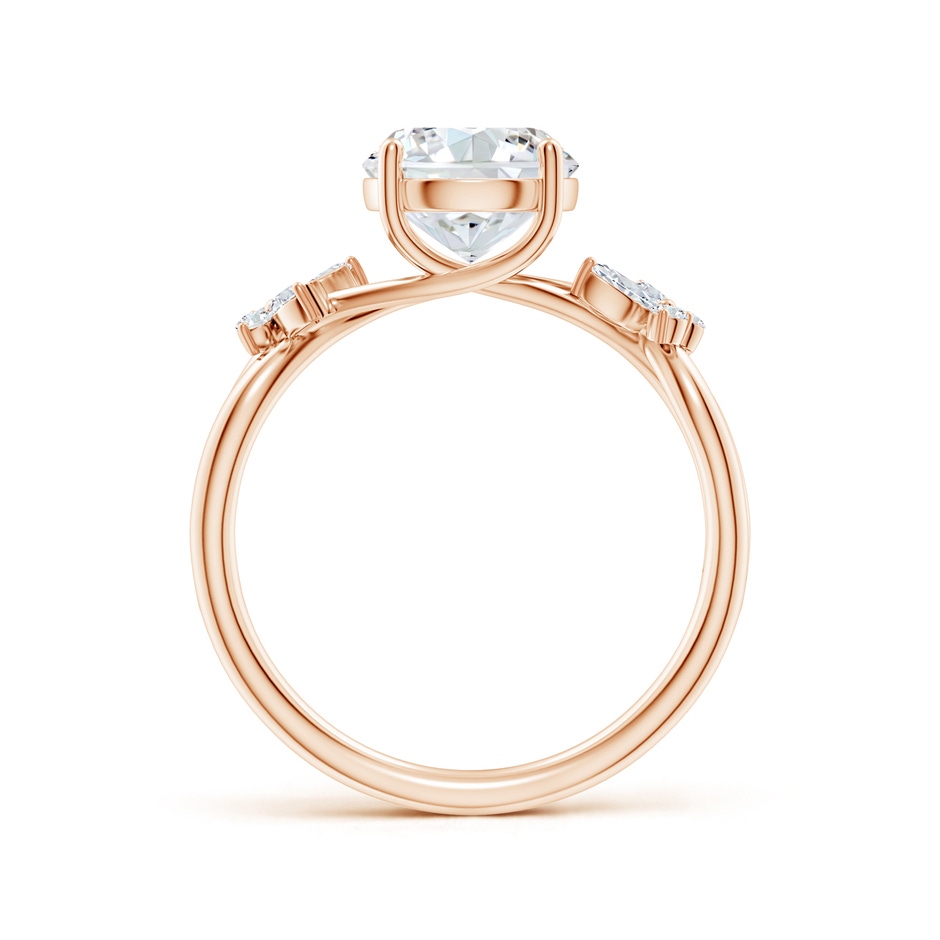 8mm GVS2 Round Diamond Butterfly Engagement Ring in 18K Rose Gold side 199