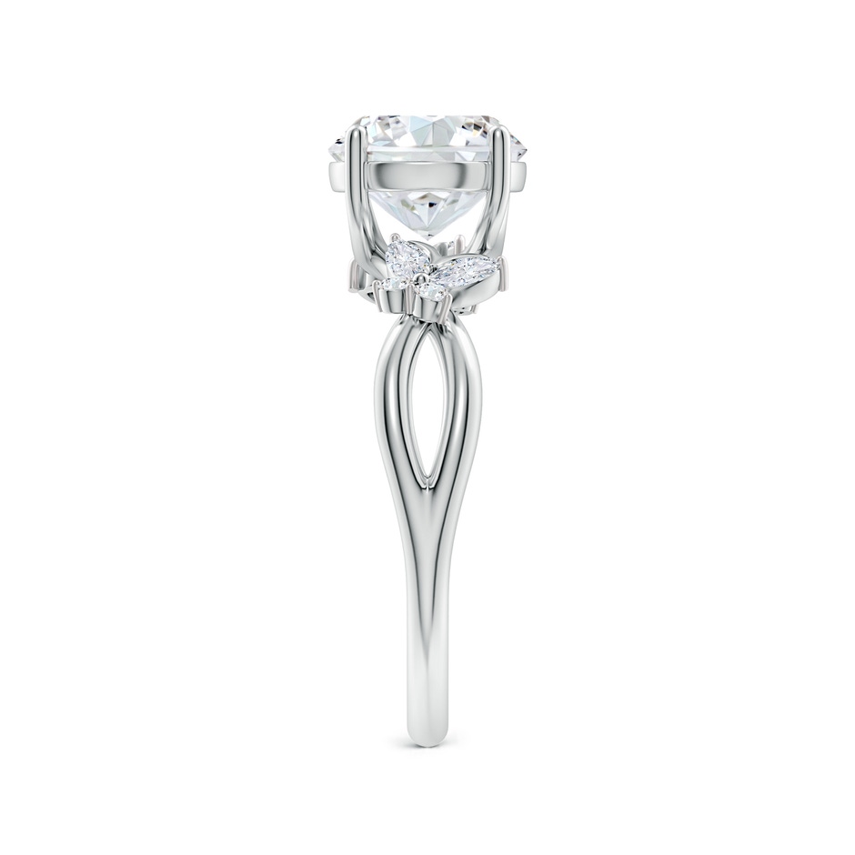 8mm GVS2 Round Diamond Butterfly Engagement Ring in P950 Platinum side 299