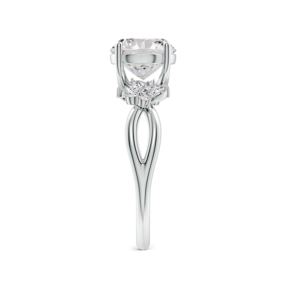8mm IJI1I2 Round Diamond Butterfly Engagement Ring in White Gold side 299