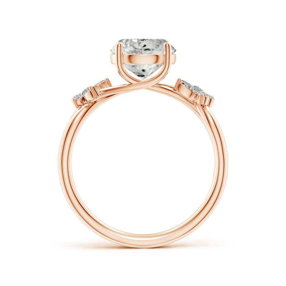 8mm KI3 Round Diamond Butterfly Engagement Ring in Rose Gold side 199