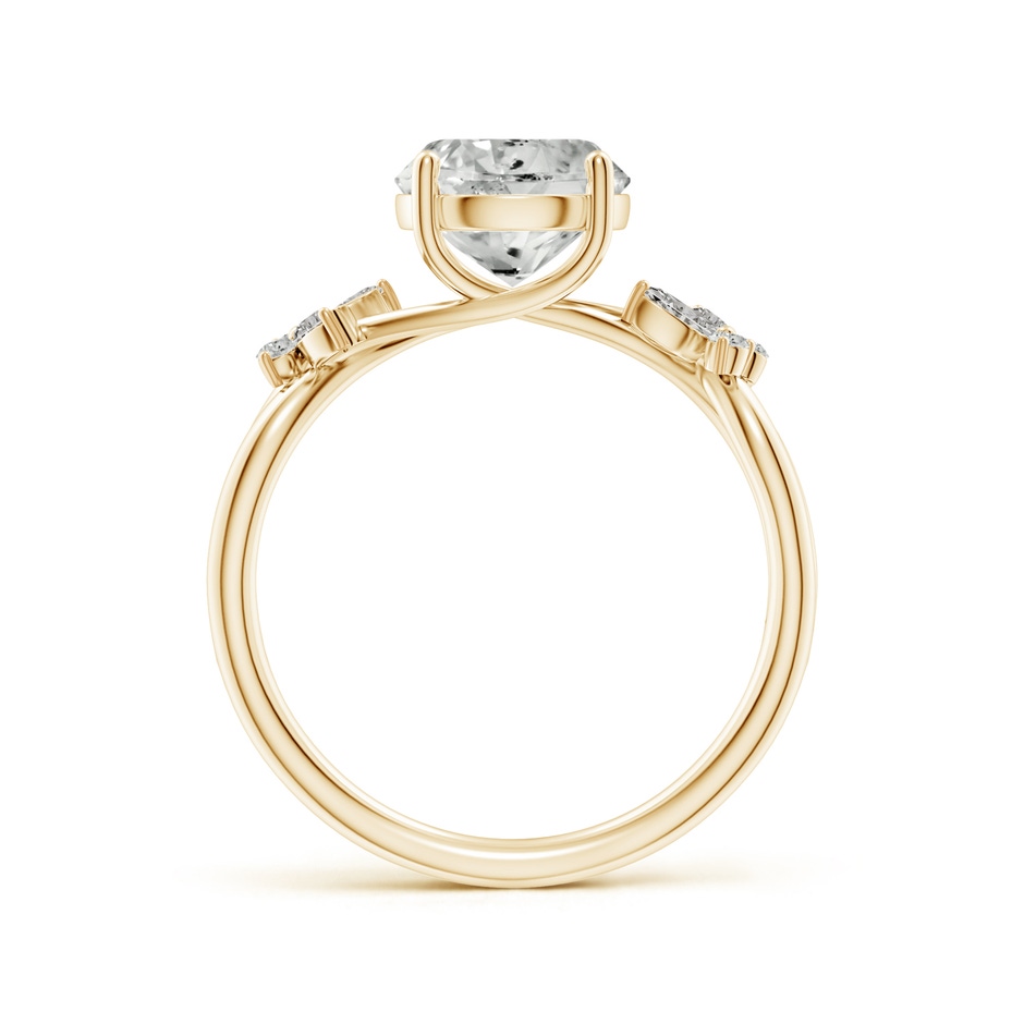 8mm KI3 Round Diamond Butterfly Engagement Ring in Yellow Gold side 199