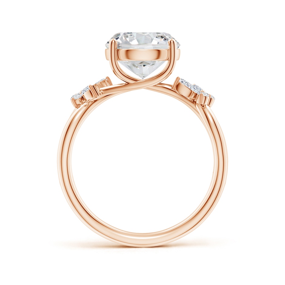 9.2mm HSI2 Round Diamond Butterfly Engagement Ring in Rose Gold side 199