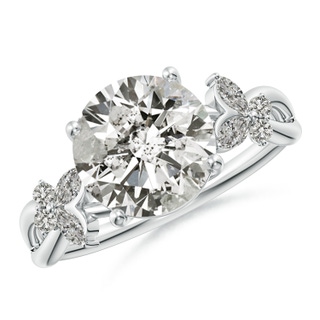 9.2mm KI3 Round Diamond Butterfly Engagement Ring in P950 Platinum