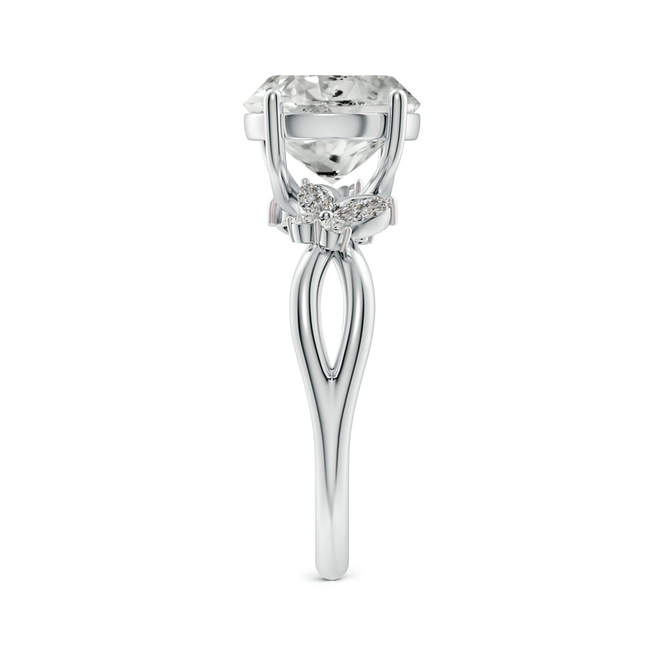 9.2mm KI3 Round Diamond Butterfly Engagement Ring in P950 Platinum side 299