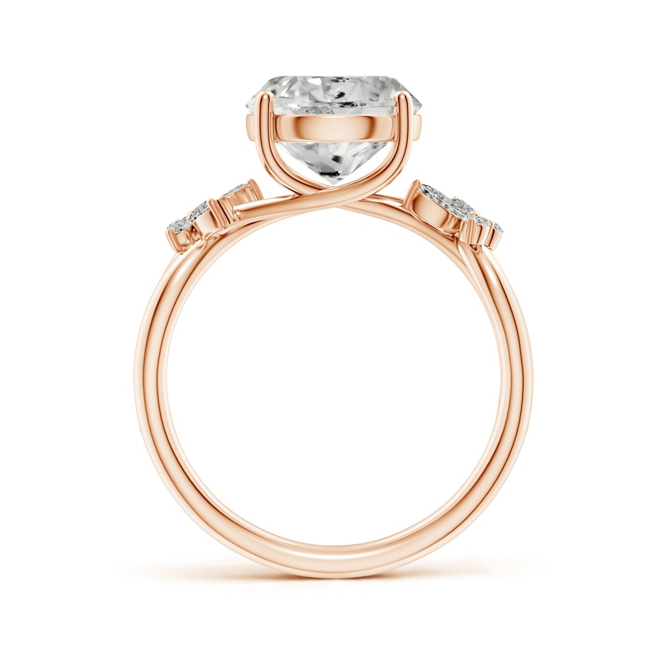 9.2mm KI3 Round Diamond Butterfly Engagement Ring in Rose Gold side 199
