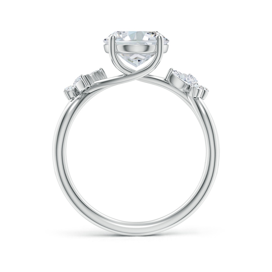 10x8mm GVS2 Oval Diamond Butterfly Engagement Ring in P950 Platinum side 199