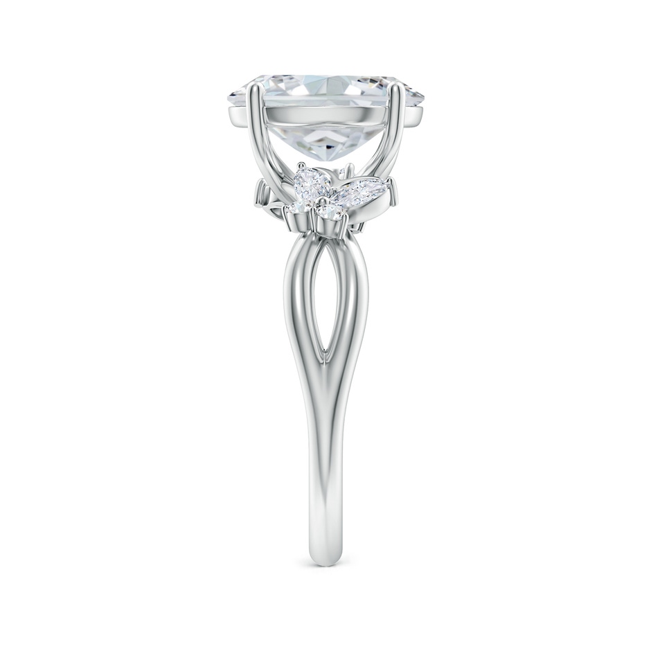 10x8mm GVS2 Oval Diamond Butterfly Engagement Ring in P950 Platinum side 299