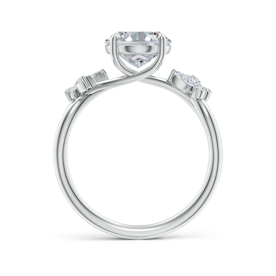 10x8mm HSI2 Oval Diamond Butterfly Engagement Ring in P950 Platinum side 199