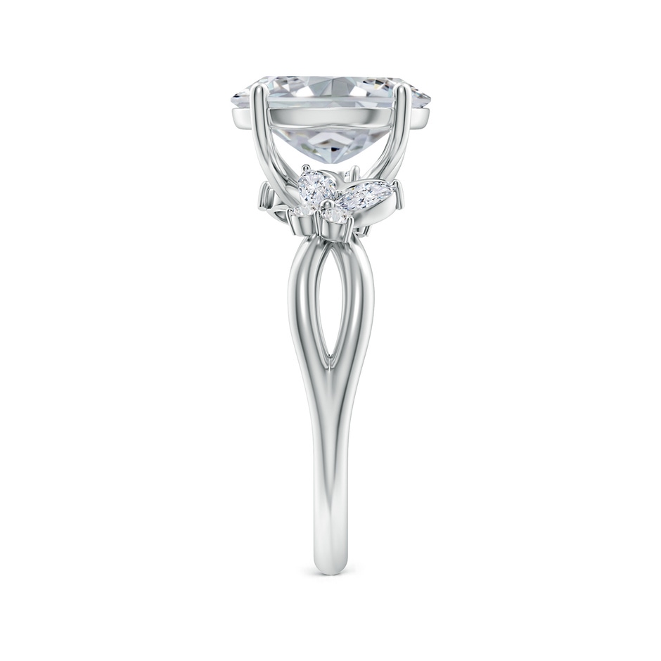 10x8mm HSI2 Oval Diamond Butterfly Engagement Ring in P950 Platinum side 299