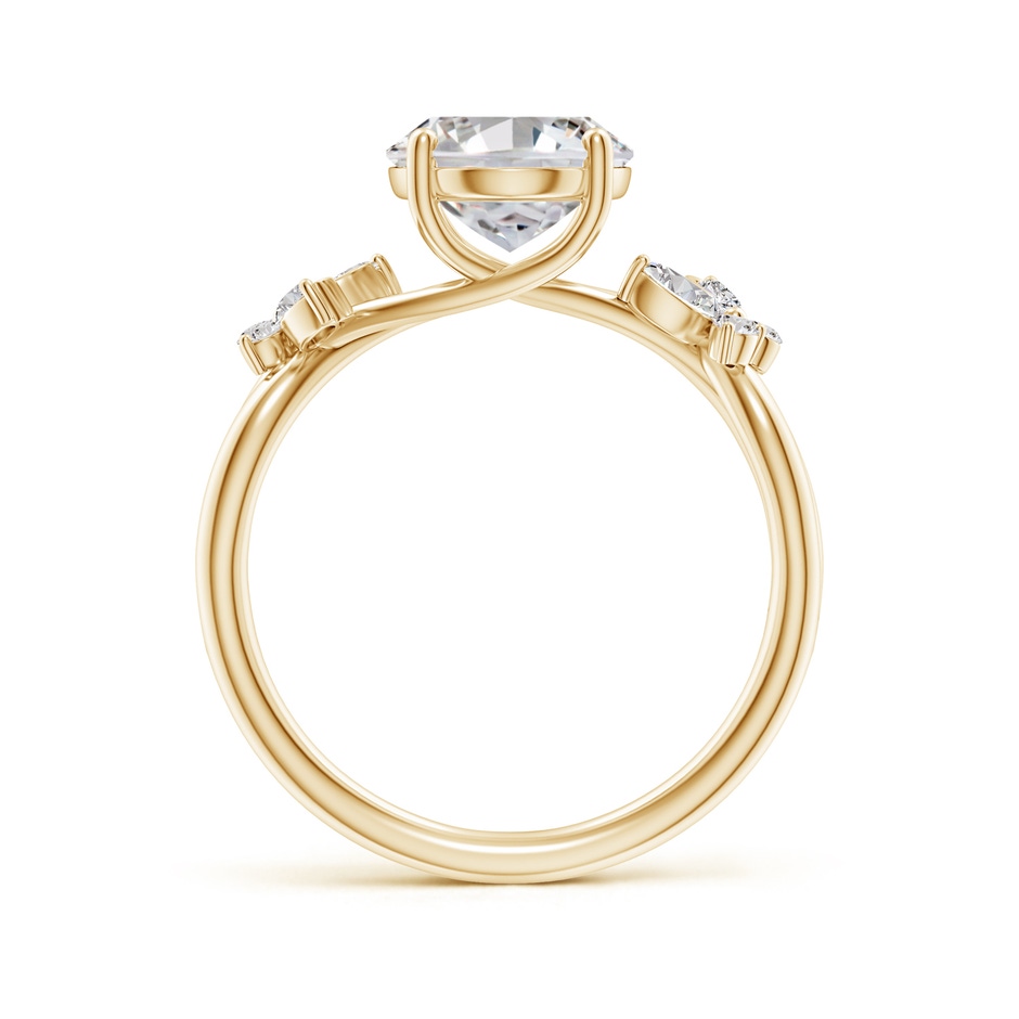10x8mm IJI1I2 Oval Diamond Butterfly Engagement Ring in 9K Yellow Gold side 199