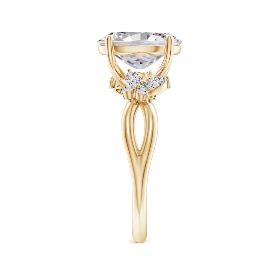 10x8mm IJI1I2 Oval Diamond Butterfly Engagement Ring in 9K Yellow Gold side 299