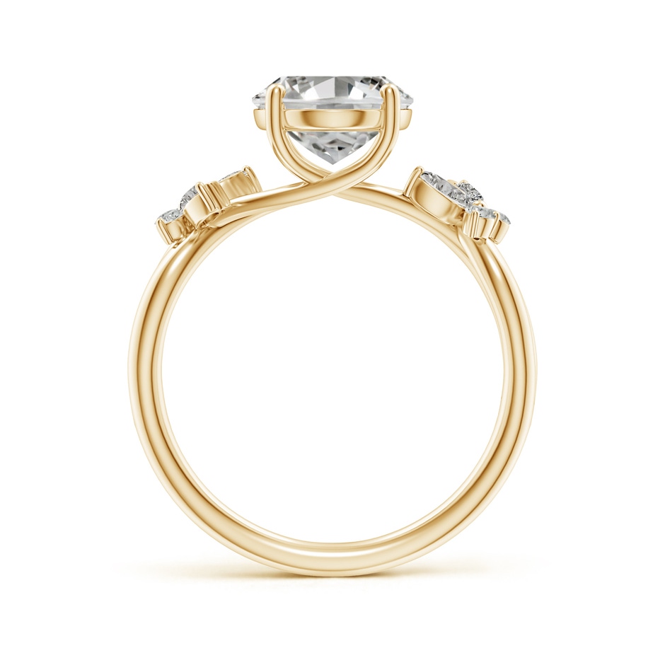 10x8mm KI3 Oval Diamond Butterfly Engagement Ring in Yellow Gold side 199