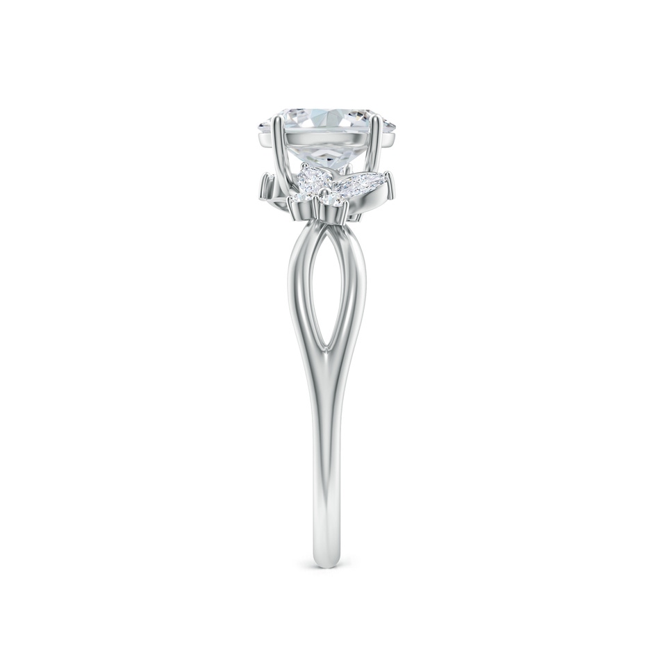 7x5mm GVS2 Oval Diamond Butterfly Engagement Ring in White Gold side 299