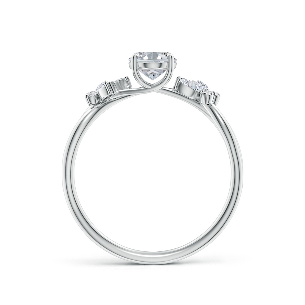 7x5mm HSI2 Oval Diamond Butterfly Engagement Ring in White Gold - side 199
