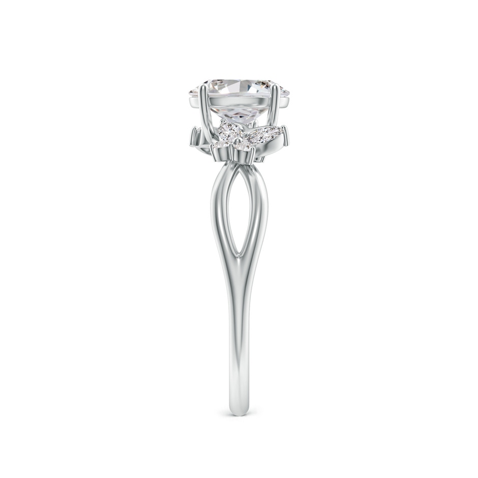 7x5mm IJI1I2 Oval Diamond Butterfly Engagement Ring in White Gold side 299