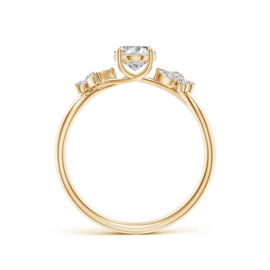 7x5mm IJI1I2 Oval Diamond Butterfly Engagement Ring in Yellow Gold side 199