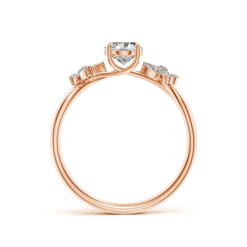 7x5mm KI3 Oval Diamond Butterfly Engagement Ring in Rose Gold side 199